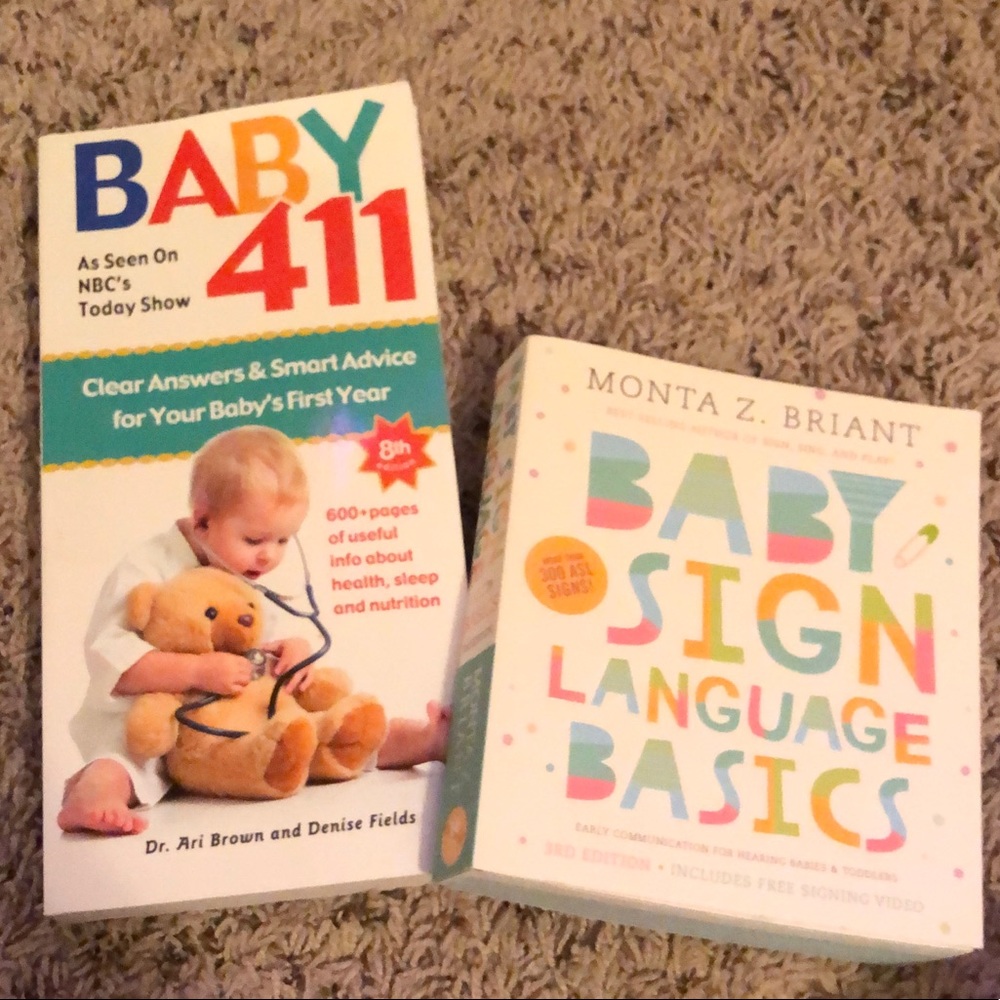 Baby Sign Language Basics and Baby 411 book bundle